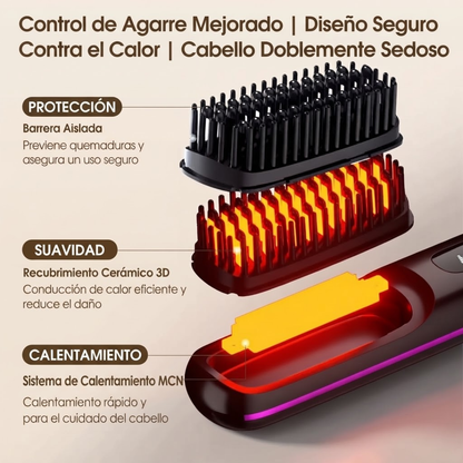 PEINE INALÁMBRICO ALISADOR DE CABELLO