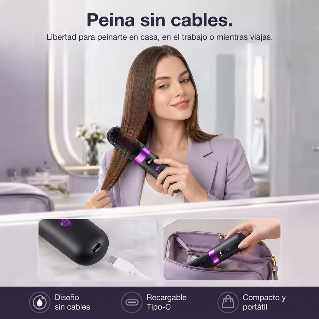 PEINE INALÁMBRICO ALISADOR DE CABELLO
